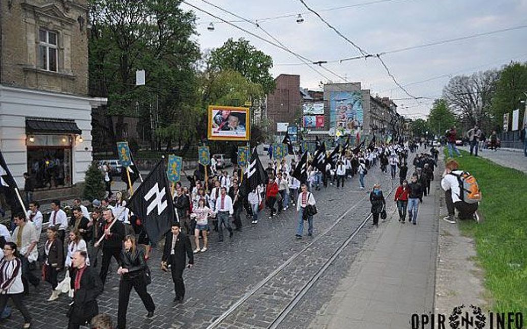Незважаючи не велику кількість учасників, марш пройшов без ексцесів. / © Opir.Info