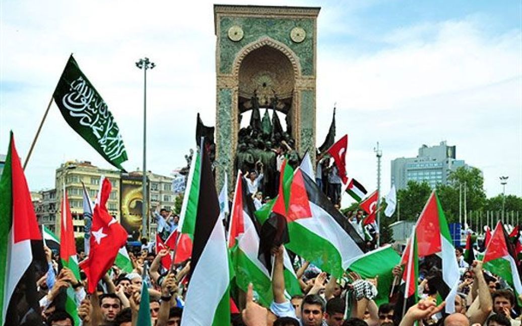 Масштабні антиізраїльські акції протесту пройшли у Стамбулі та інших містах Туреччини. / © AFP
