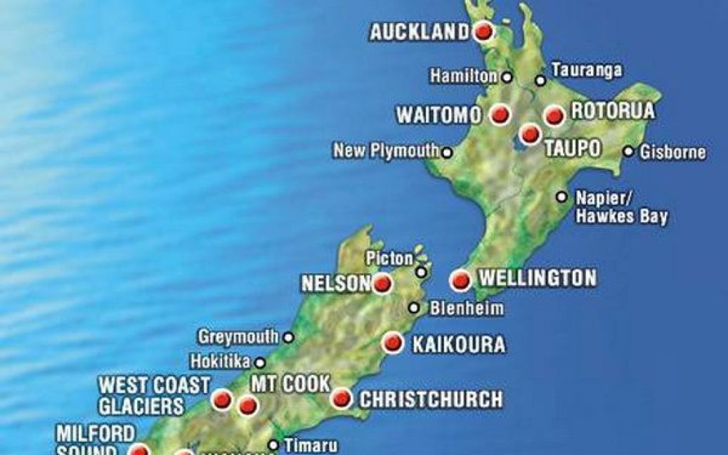 Мапа Нової Зеландії (Фото: andyjcollins.com) / © 