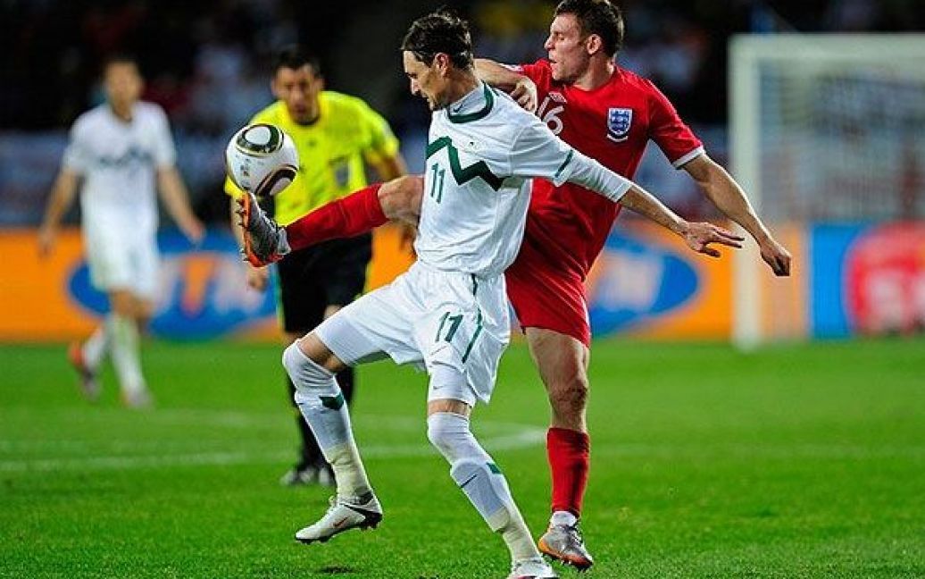 Збірна Англії перемогла команду Словенії у третьому турі Чемпіонату світу з рахунком 1:0 і вийшла у 1/8 фіналу з другого місця. / © AFP