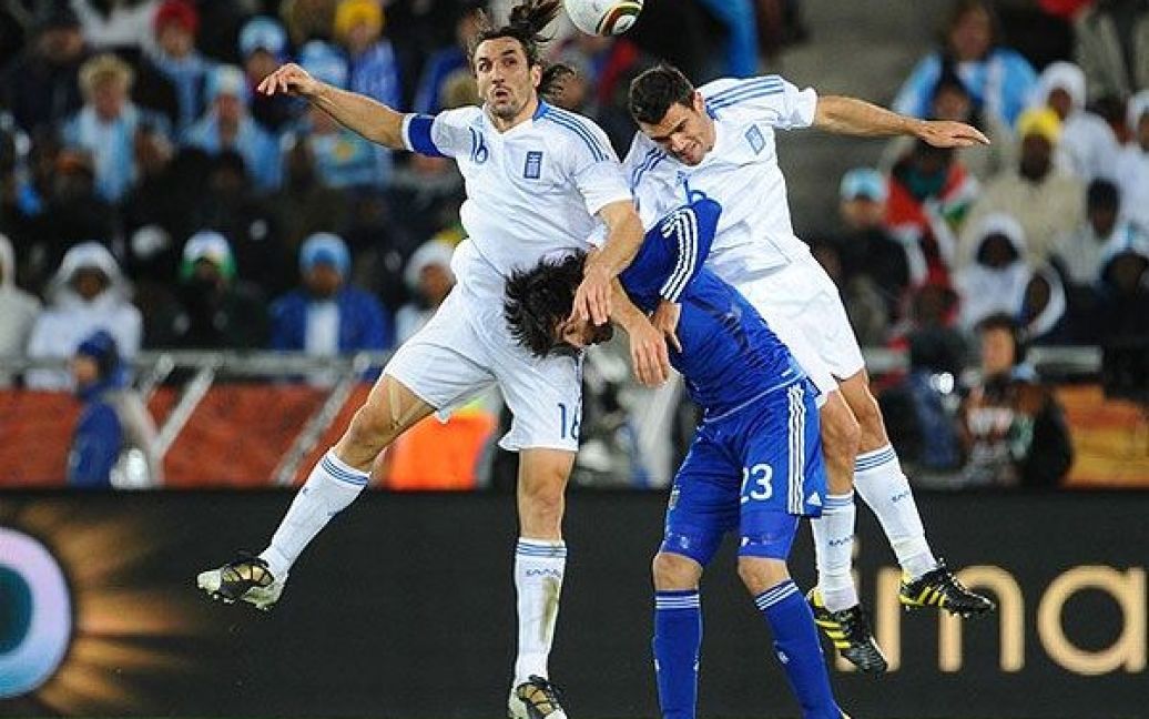 Збірна Аргентини перемогла Грецію у третьому турі Чемпіонату світу з рахунком 2:0. / © AFP