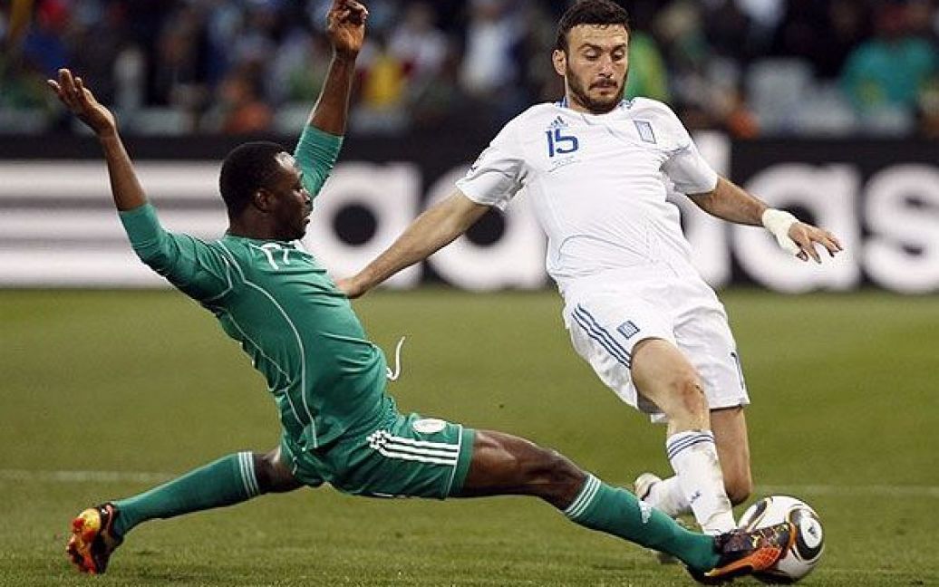 Збірна Греції здобула історичну перемогу над командою Нігерії з рахунком 2:1. / © AFP