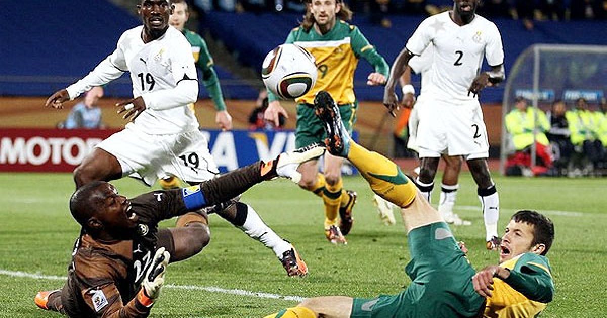 Збірні Гани та Австралії зіграли у результативну нічию з рахунком 1:1 у другому турі Чемпіонату світу. / © Getty Images/Fotobank