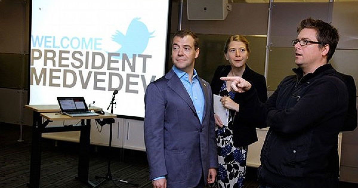 Дмитро Мєдвєдєв завітав до офісу компанії Twitter / © AFP