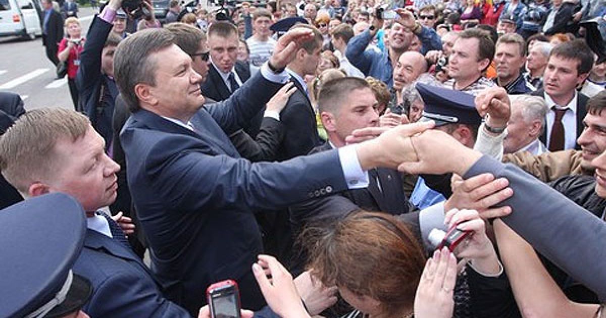 На Донеччині Віктора Януковича радо зустрічали / © Сегодня