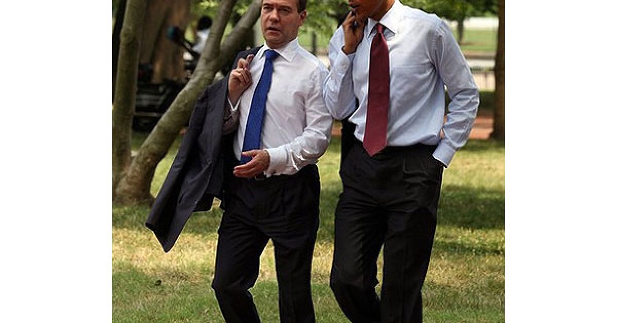 Президент Росії Дмитро Мєдвєдєв зустрівся у Вашингтоні зі своїм американським колегою Бараком Обамою. / © AFP