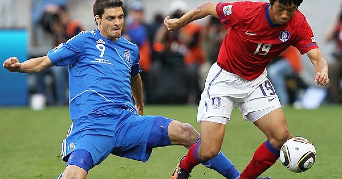 Південна Корея перемогла Грецію з рахунком 2:0. Корейські футболісти забили по голу в кожному з таймів. / © AFP