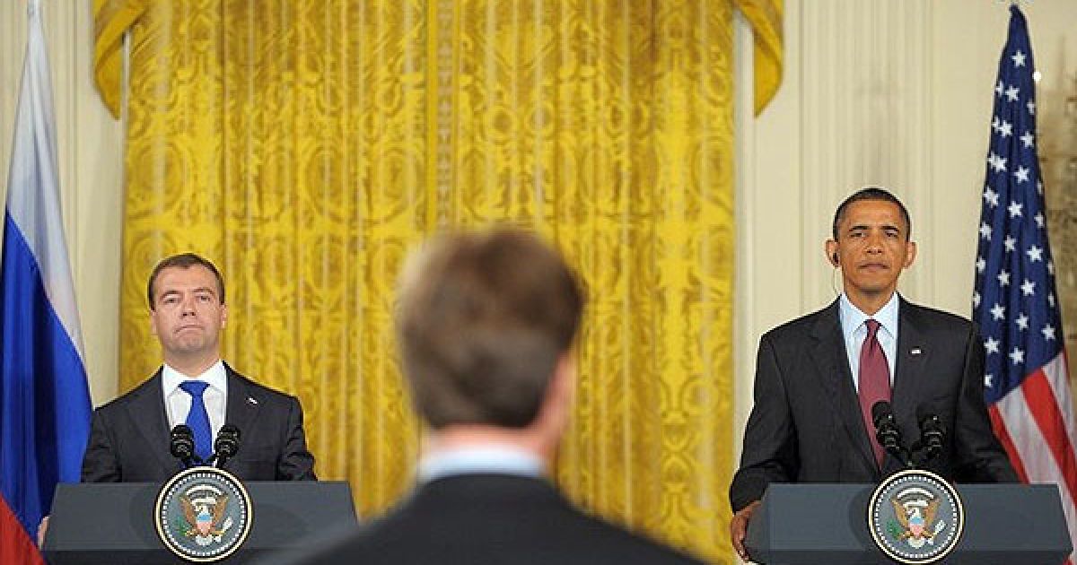 Президент Росії Дмитро Мєдвєдєв зустрівся у Вашингтоні зі своїм американським колегою Бараком Обамою. / © AFP