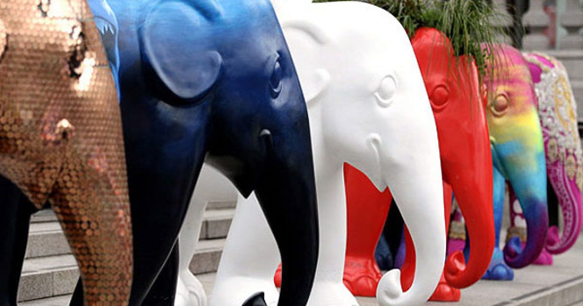 Парад слонів у Лондоні проходить в рамках кампанії із захисту азіатських слонів. / © Getty Images/Fotobank