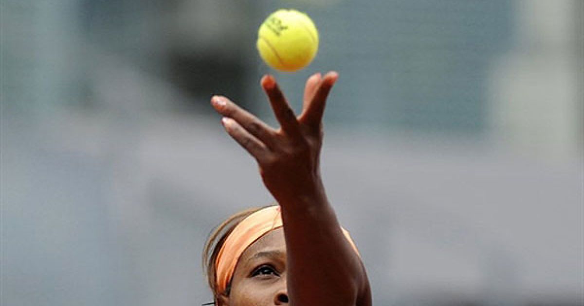 Іспанія, Мадрид. Американська тенісистка Серена Вільямс під час гри проти росіянки Віри Душевіної на турнірі Madrid Masters. / © AFP