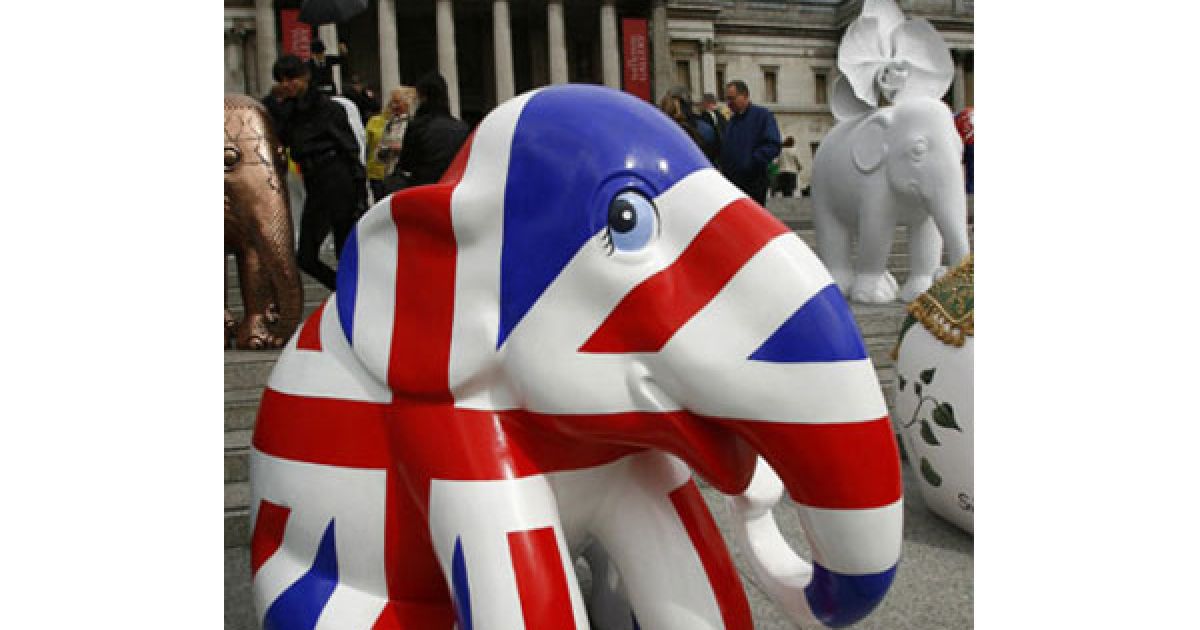 Протягом місяця у Лондоні проходить благодійна акція "Парад слонів" / © Getty Images/Fotobank