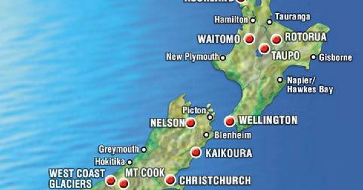 Мапа Нової Зеландії (Фото: andyjcollins.com)