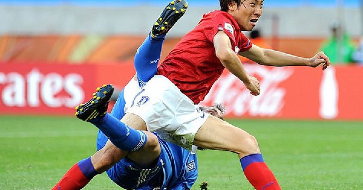 Південна Корея перемогла Грецію з рахунком 2:0. Корейські футболісти забили по голу в кожному з таймів. / © AFP