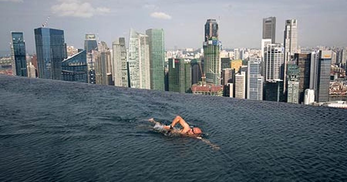 Басейн у готелі Marina Bay Sands