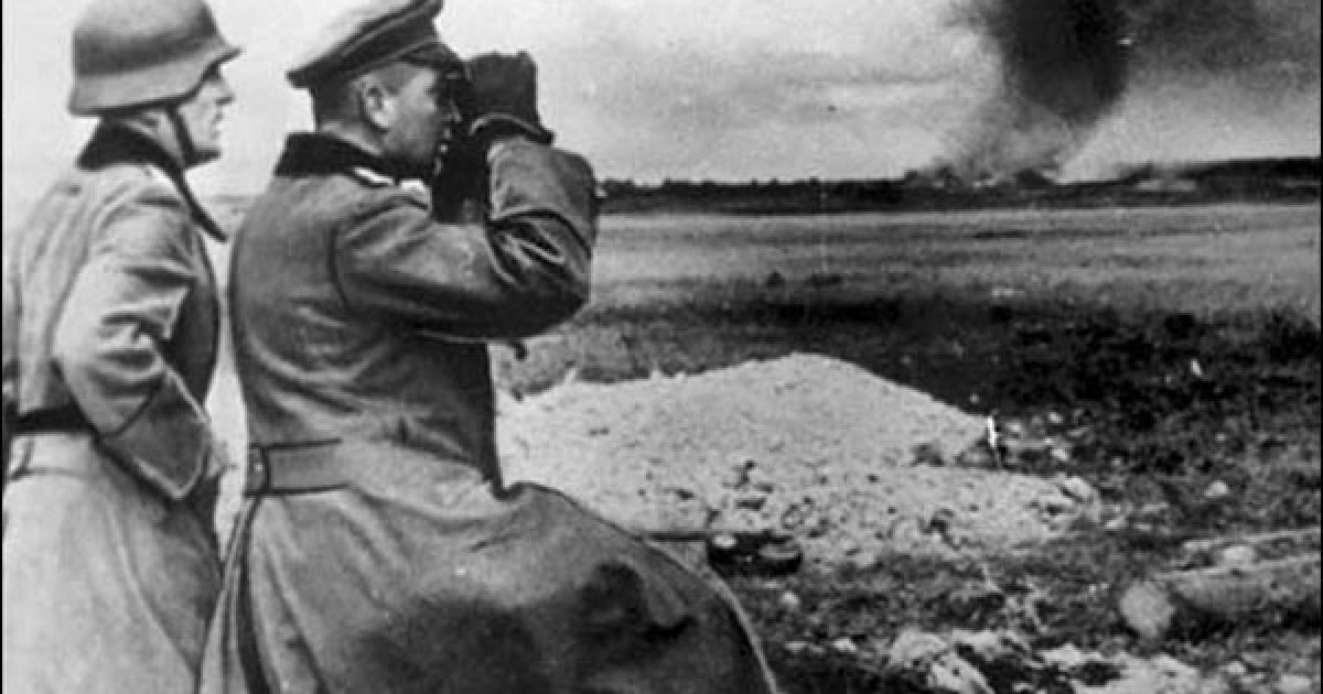 Німецький генерал Крюгер поблизу Ленінграда, 1941 рік.