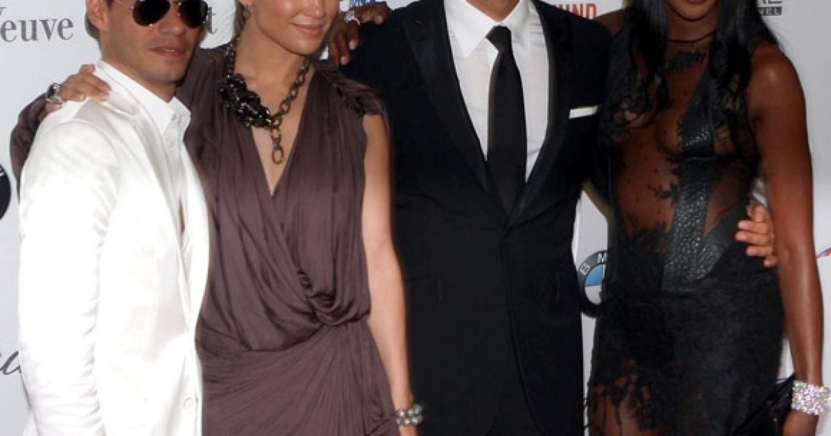 Джей Ло та Марк Ентоні із Наомі Кемпбелл та Владом Дороніним