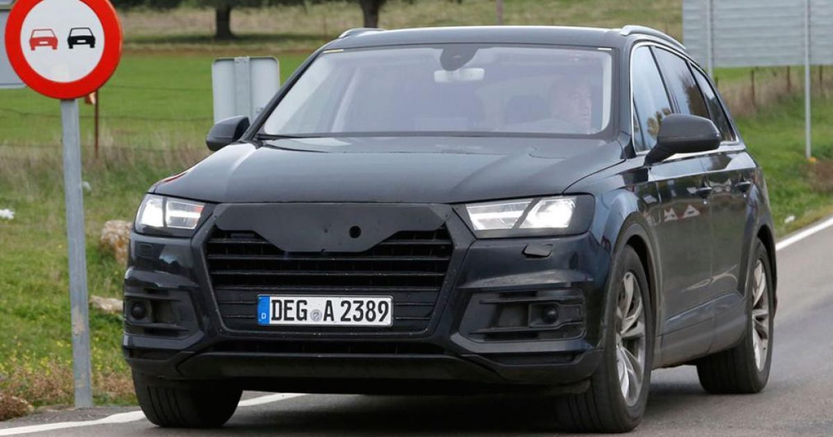Новый Audi Q7  "засветился" практически без камуфляжа