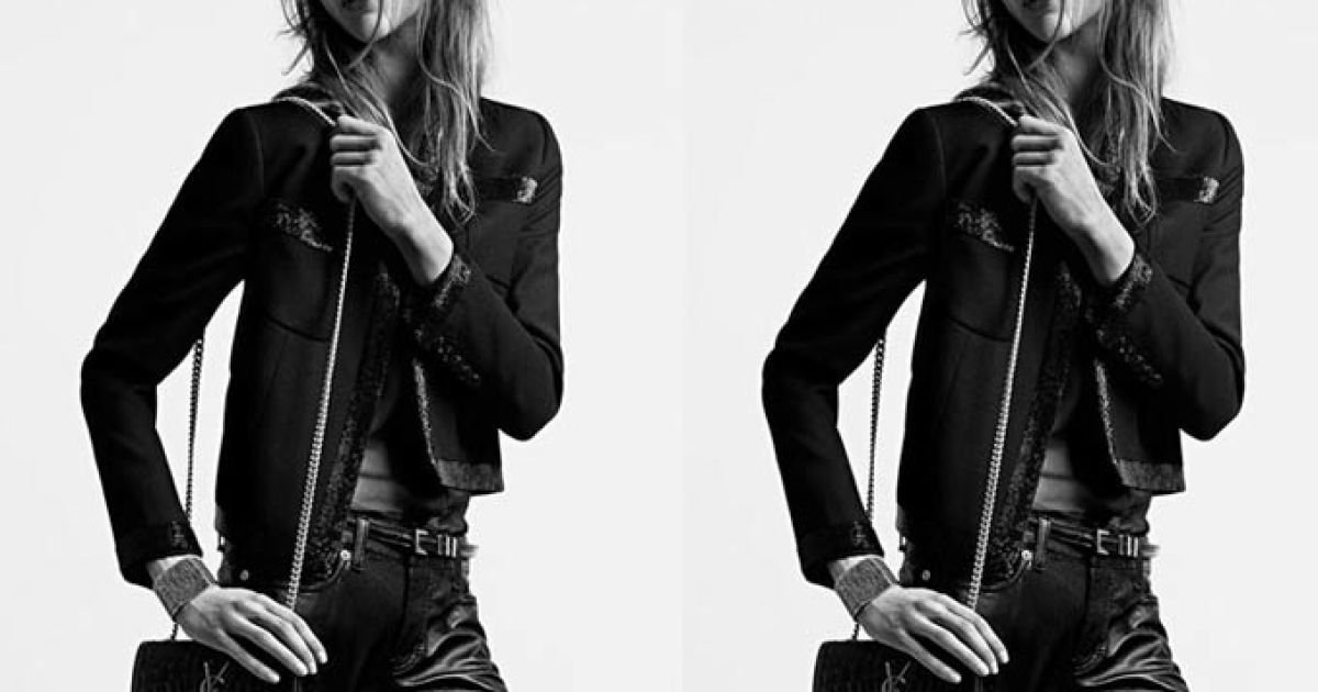 Саша Пивоварова в рекламе летней коллекции Saint Laurent