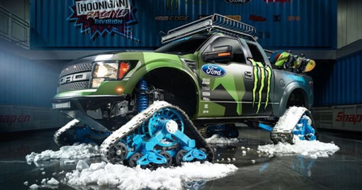 Кен Блок превратил Ford F-150 в снегоход