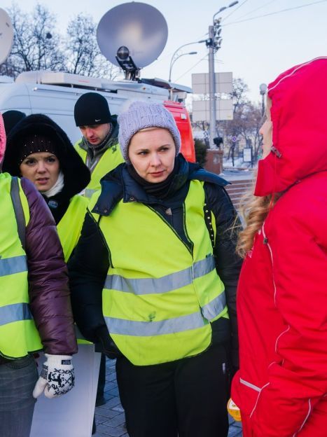 Журналисты на Грушевского провели акцию "Не стреляйте в журналистов" / © 