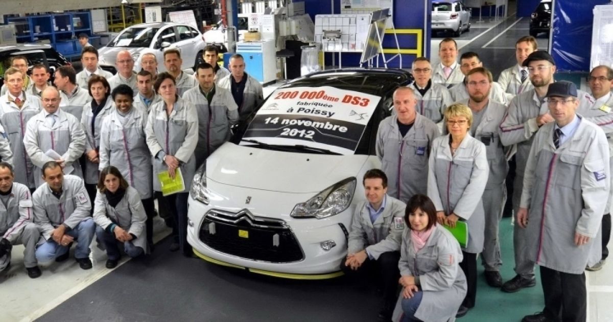 Французский завод Citroen выпустил 200-тысячный DS3