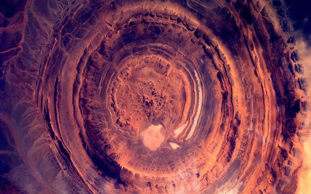 Кратер в Мавританії (Сахара) / © André Kuipers/ESA/NASA