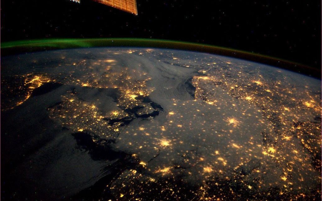 Данія, Норвегія і Швеція вночі / © André Kuipers/ESA/NASA