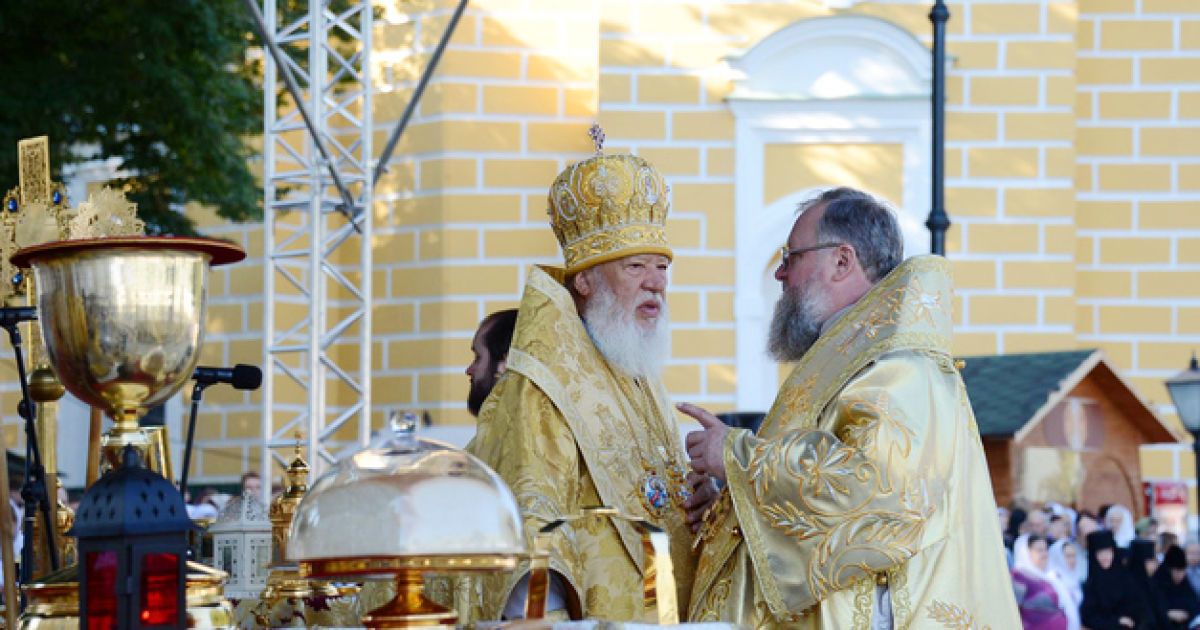 Патріарх Кирило та митрополит Володимир провели у Лаврі літургію, присвячену Дню хрещення Русі / © patriarchia.ru
