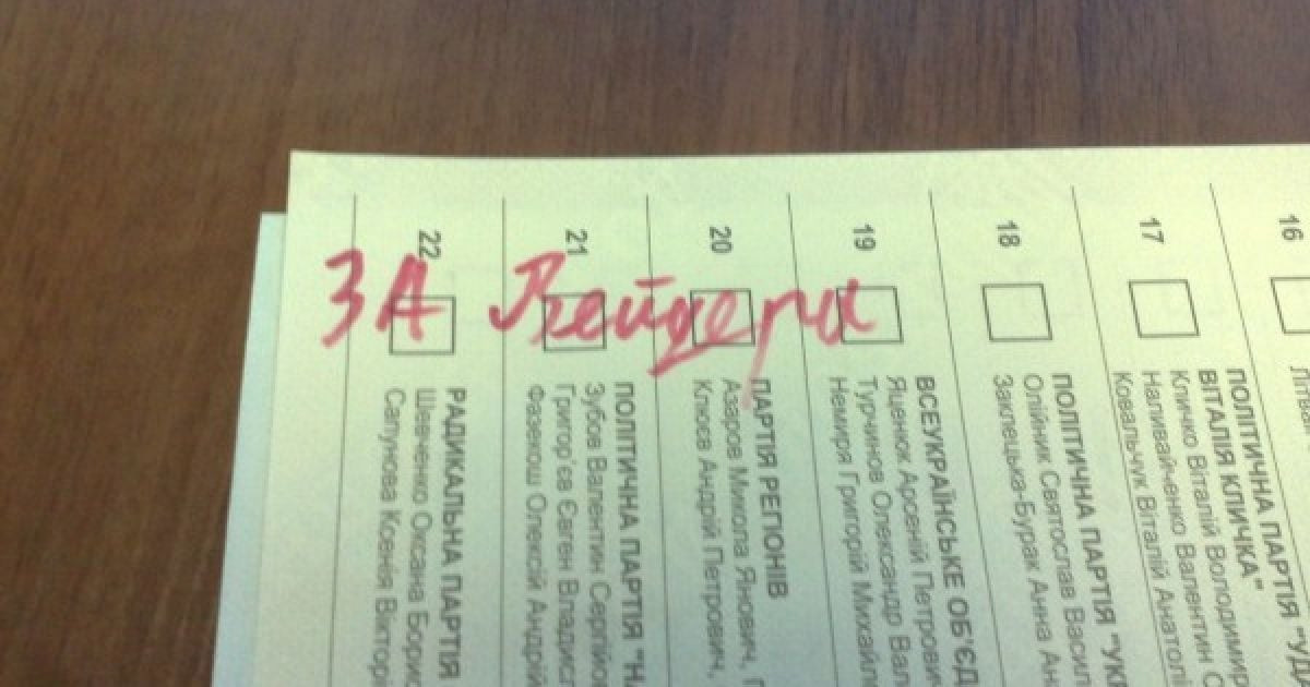 Зіпсовані бюлетені на виборах 2012 (Фото vk.com, twitter.com, facebook.com)