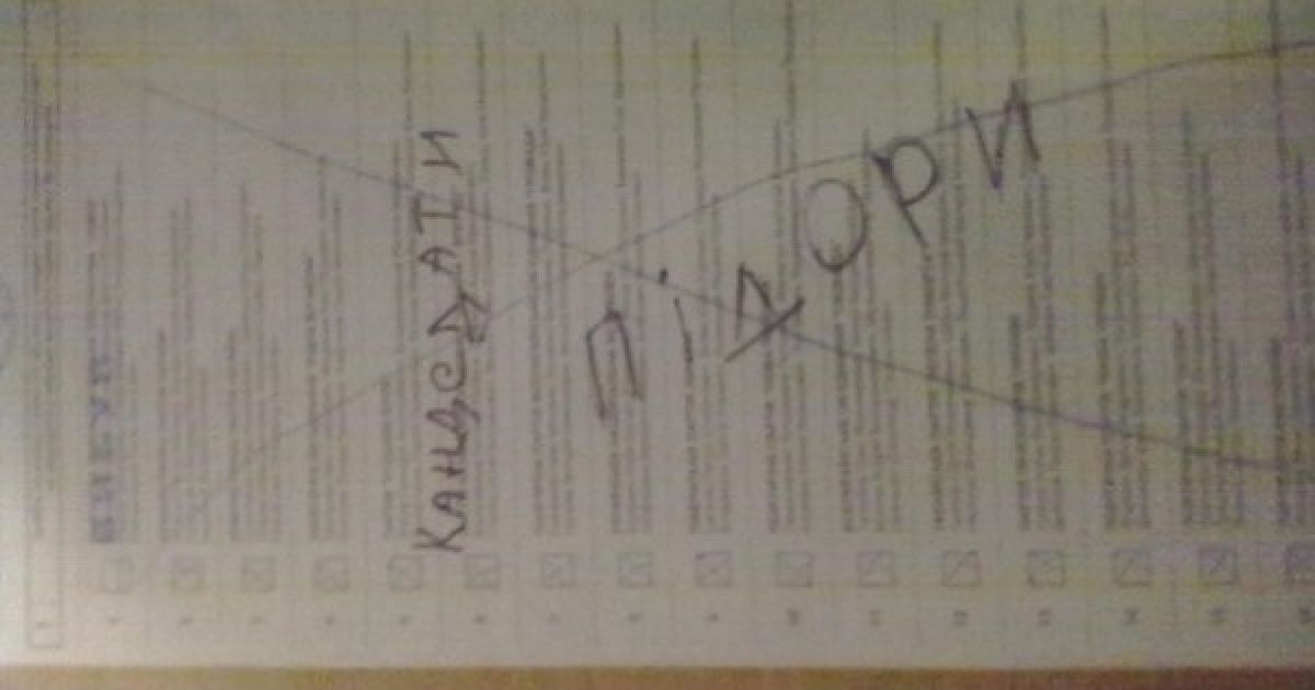 Зіпсовані бюлетені на виборах 2012 (Фото vk.com, twitter.com, facebook.com)
