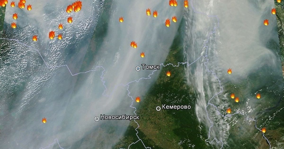 Ліс горить у п'яти сибірських регіонах