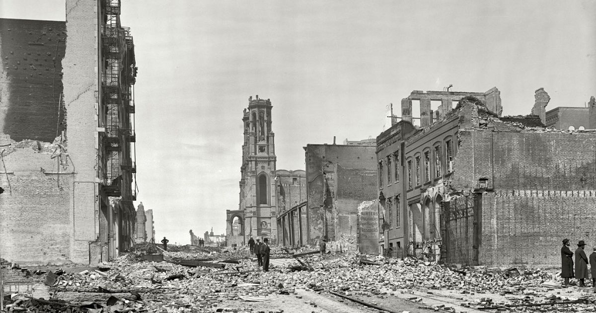 Гранд-авеню після землетрусу в Сан-Франциско, 1906 рік / © shorpy.com