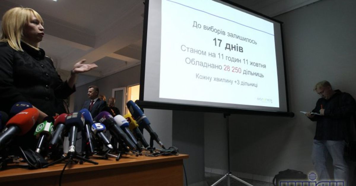 У Києві на одній з виборчих дільниць презентували роботу системи відеоспостереження. / © УНІАН