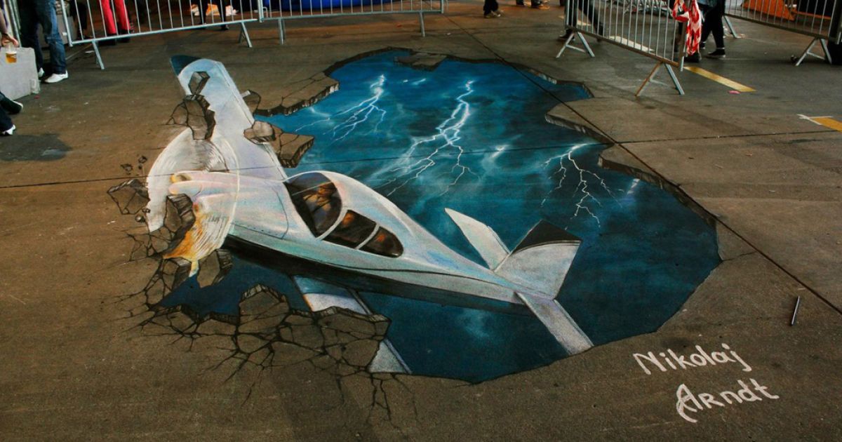 Арндт створює просто неймовірні 3D-малюнки на звичайному асфальті / © bigpicture.ru