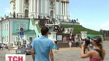 Під Андріївською церквою зсунувся ґрунт