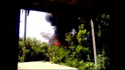 В Інтернеті з’явилось відео  масштабної пожежі в Макіївці