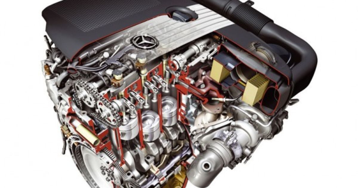 Четырехцилиндровый двигатель Mercedes