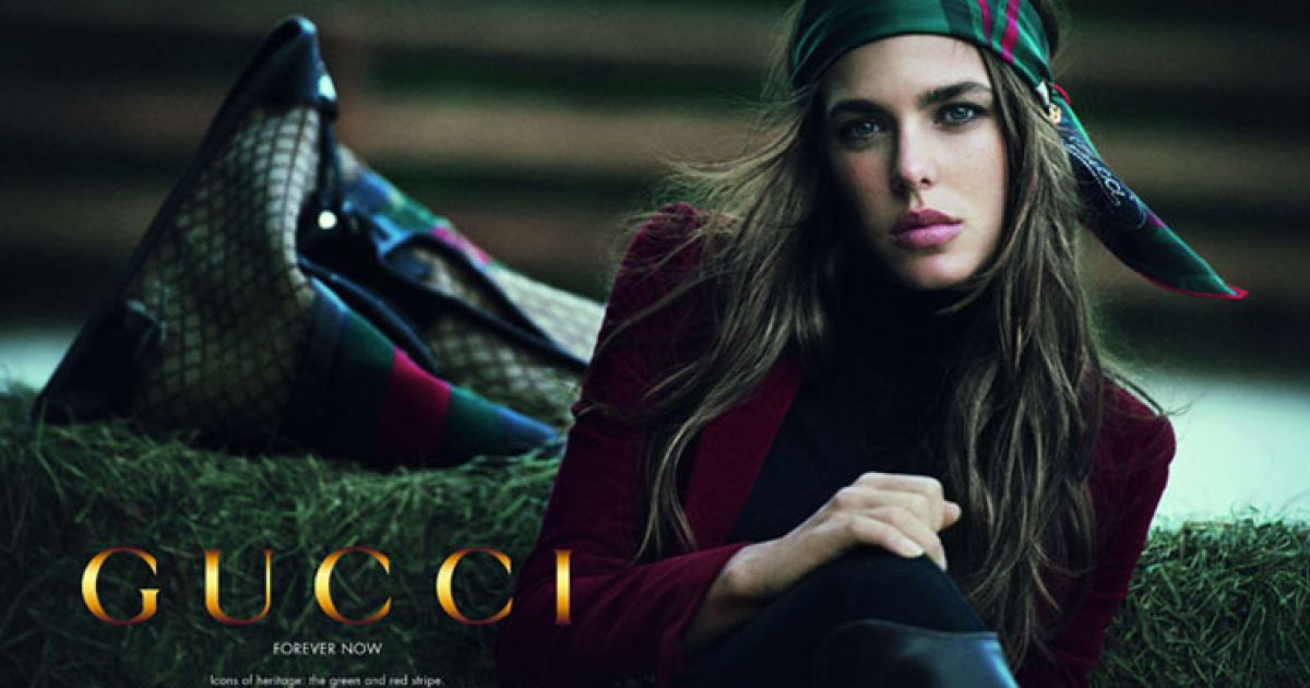 Шарлотта Казираги в рекламном фотосете Gucci