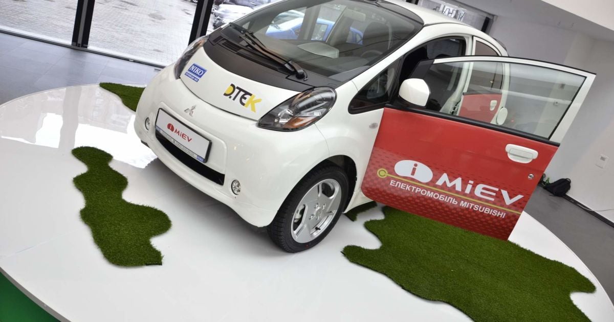 Электромобиль Mitsubishii-Miev, недавно презентованный в Украине