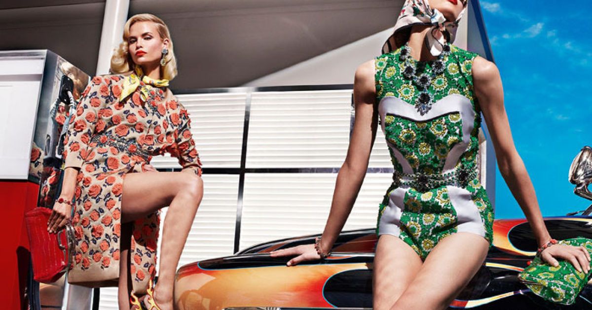 Prada: первые рекламные кадры в стиле ретро