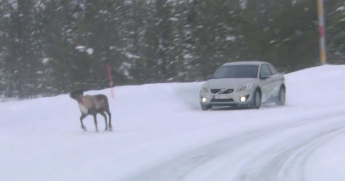 Электромобиль Volvo испытали на тридцатиградусном морозе
