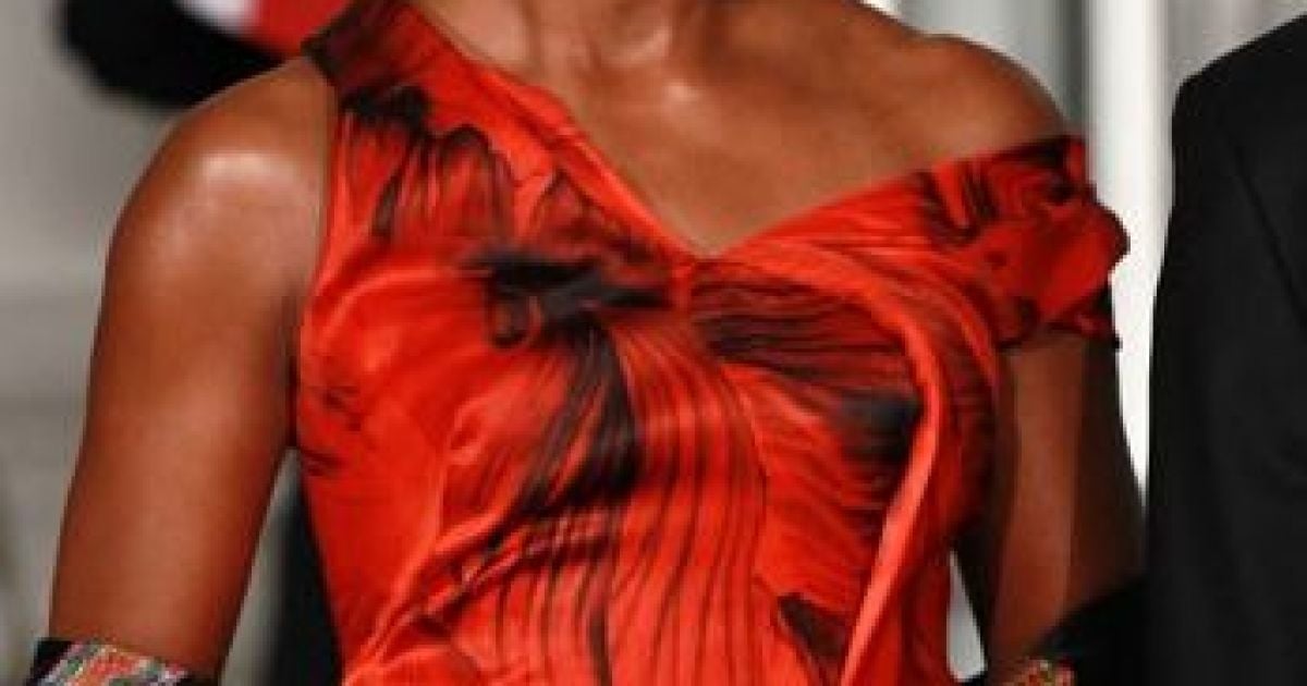 Мишель Обама в платье Alexander McQueen