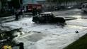В Киеве мотоцикл столкнулся с Daewoo - сгорели оба водителя
