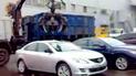 Эвакуатор по-русски: новенькие Mazda разбивают "крабом"