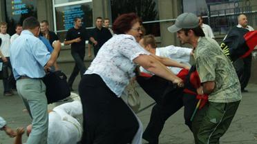 Масова бійка боксерів поза рингом