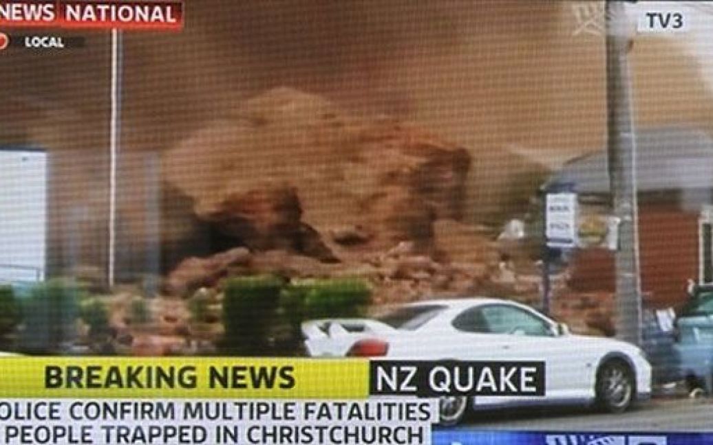 У Новій Зеландії стався землетрус магнітудою 6,3, що призвело до людських жертв і руйнувань в місті Крайстчерч / © AFP