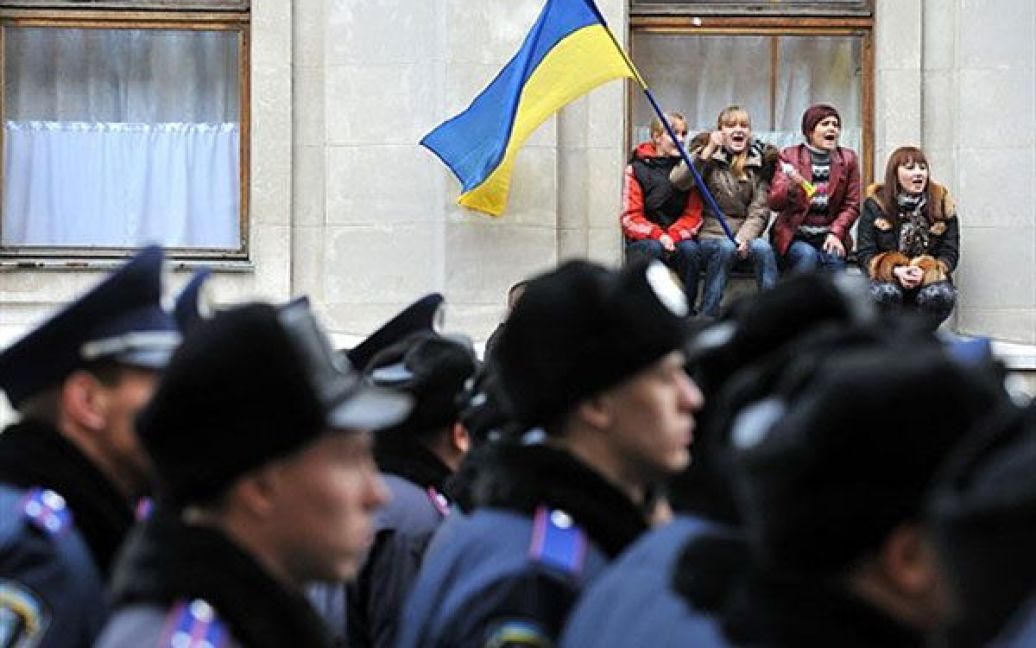 На підтримку акції протесту проти нового Податкового кодексу у Києві та в інших містах України вийшли на вулиці тисячі невдоволених підприємців. / © AFP