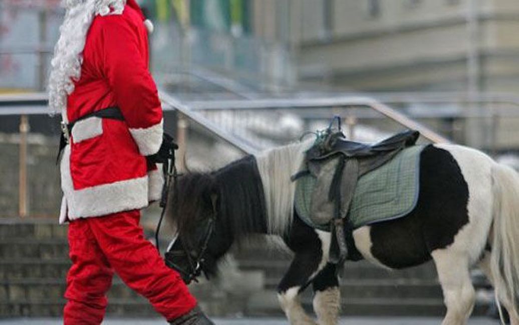 Санта Клаус і його поні / © УНІАН