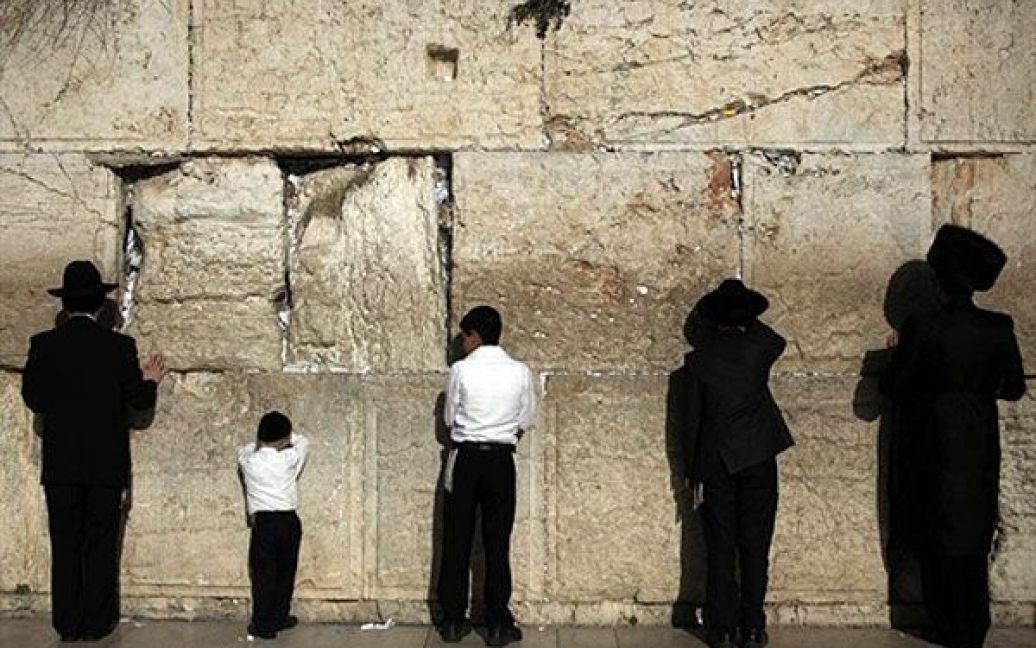 Єрусалім. Ультра-ортодоксальні євреї моляться біля Стіни Плачу в Старому місті Єрусалиму. / © AFP