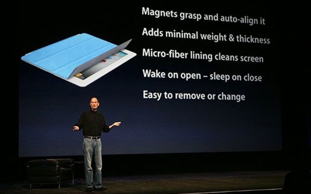 Поява Стіва Джобса на сьогоднішній церемонії вважалася головною інтригою презентації нового продукту Apple. / © AFP